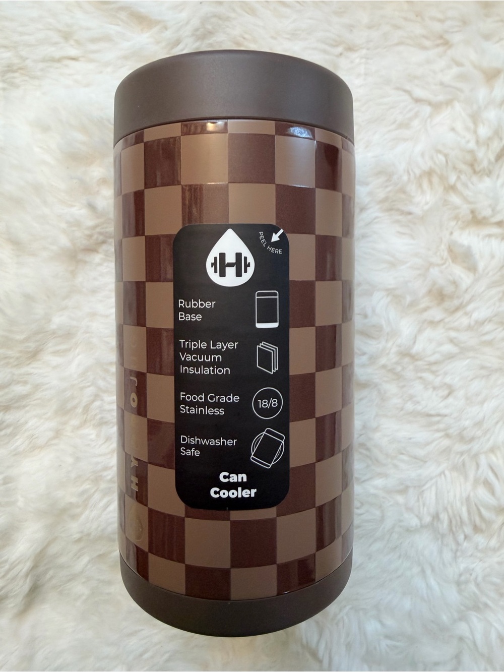 HydroJug Autumn Checkers Standard Can Cooler